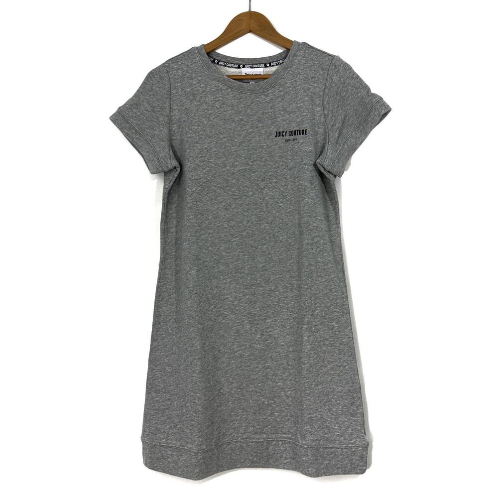 Juicy Couture Women’s Size Medium Heather Gray Short Sleeve French Terry Dress